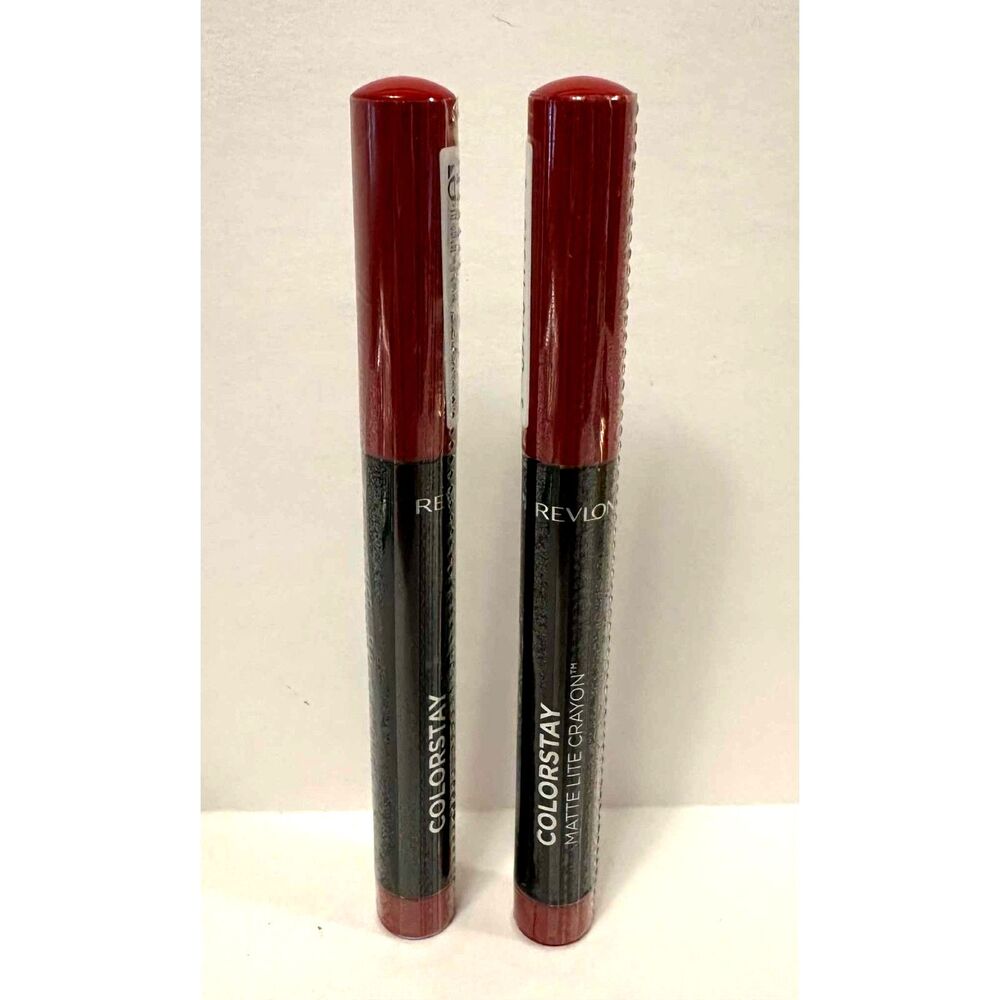 2x Revlon ColorStay Matte Lite Lip Crayon #009 Ruffled Feathers New Sealed